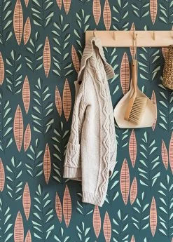 Tapete Garden City Blaugrün