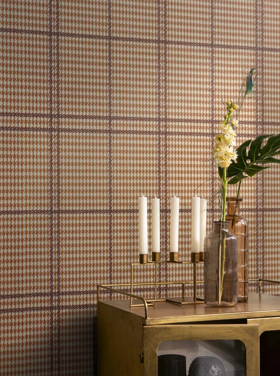 Tapete Glencheck Orange 5 Tapete Glencheck Orange – Bild 4