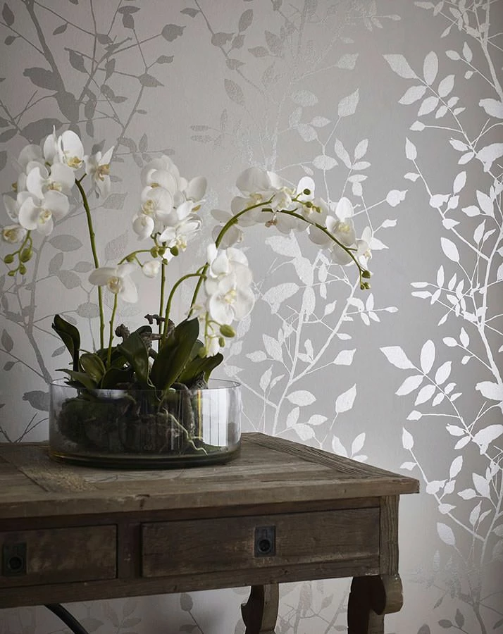 Tapete Glorette Silber 3 Tapete Glorette Silber