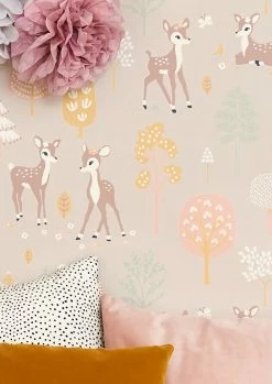 Tapete Golden Woods Pastellbraun