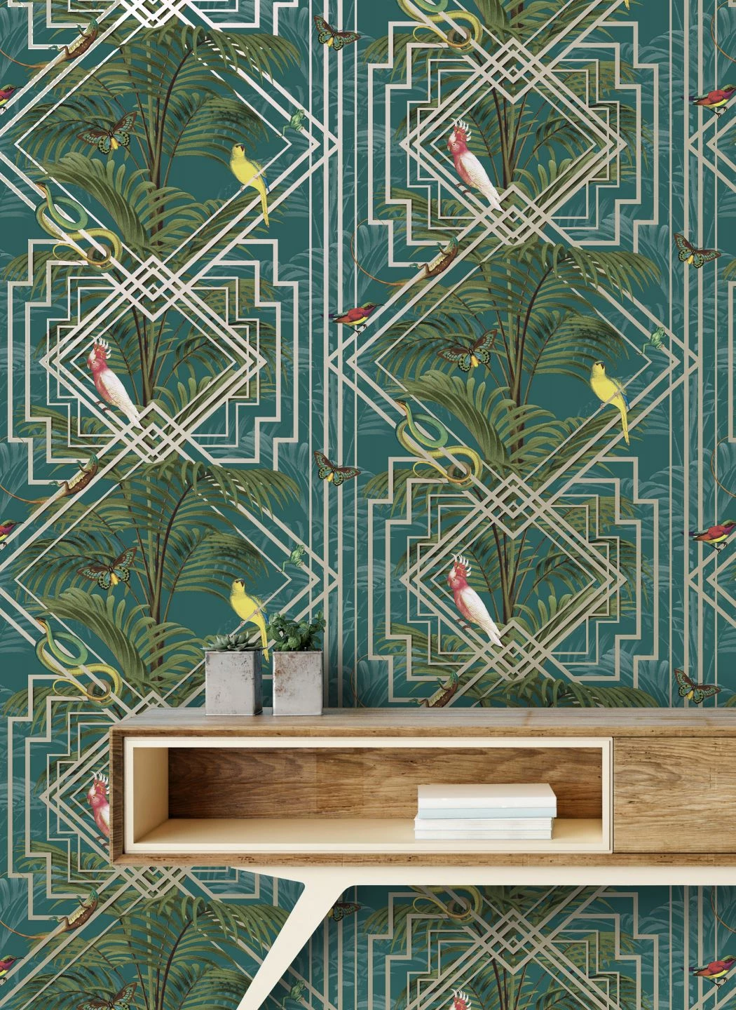 Tapete Grace Wasserblau 3 Tapete Grace Wasserblau