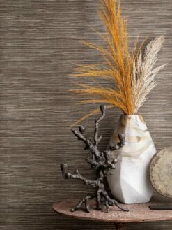 Tapete Grasscloth Illusion Dunkelbraun -Geschaft Tapeten Grasscloth Illusion B 715021 2880x1440