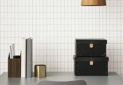 Ferm LIVING Tapete Grid Weiss