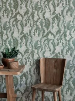 Tapete Hares In Hiding Schilfgrün -Geschaft Tapeten Hares in Hiding B 975153 2880x1440