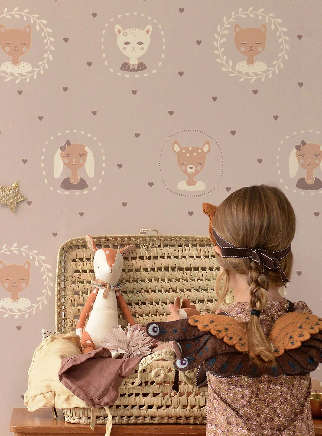 Tapete Hearts Hellgrauviolett 3 Tapete Hearts Hellgrauviolett