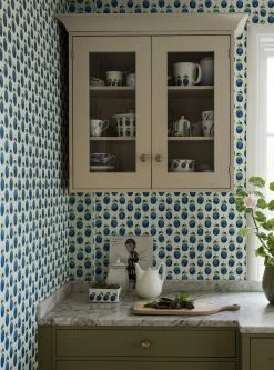 Tapete Henriette Brillantblau 9 Tapete Henriette Brillantblau -Geschaft Tapeten Henriette C 452012 2880x1440