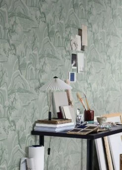 Tapete Japanese Garden Hellminttürkis -Geschaft Tapeten Japanese Garden B 451921 2880x1440