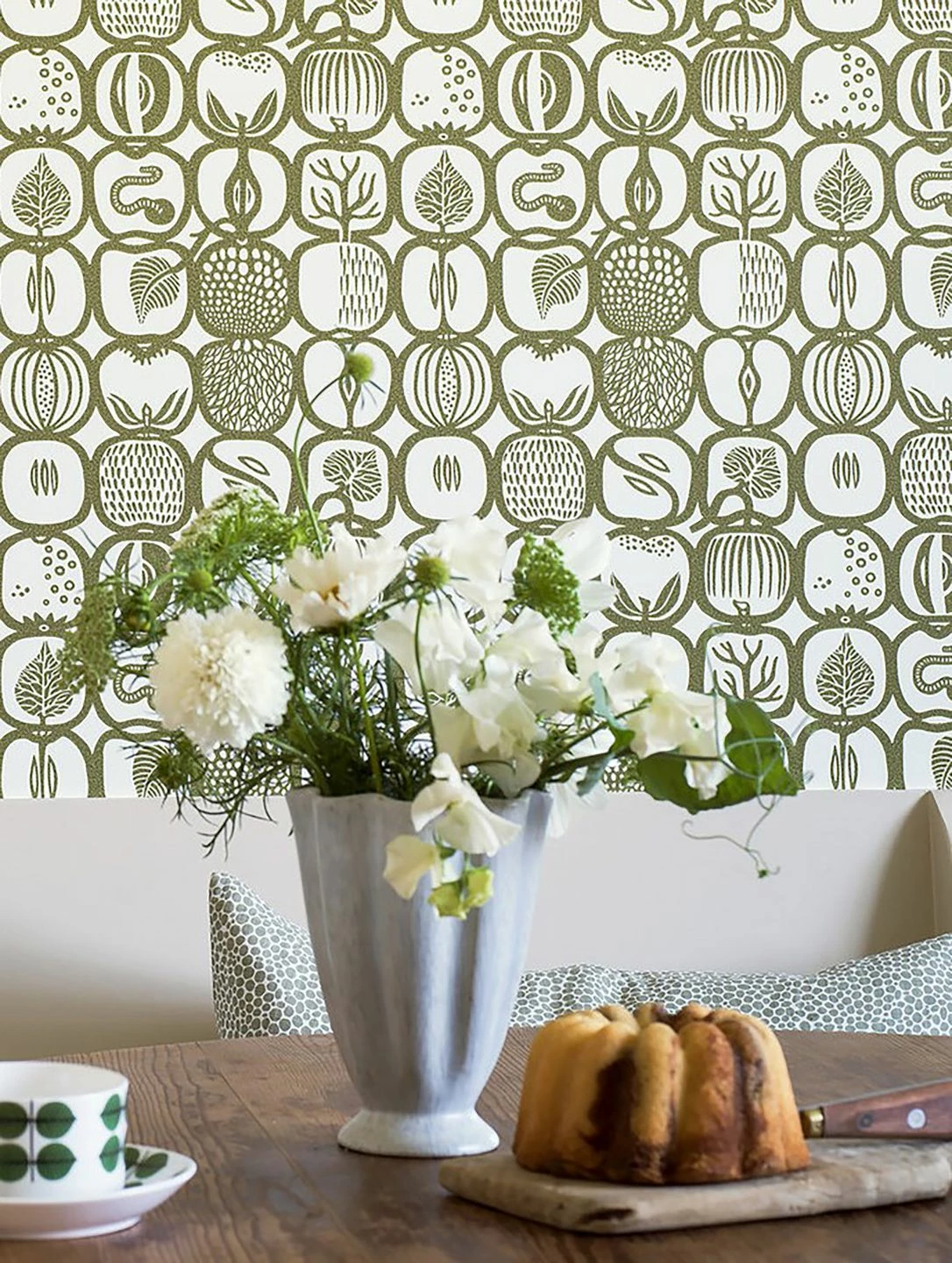 Tapete Julius Olivgrün 3 Tapete Julius Olivgrün