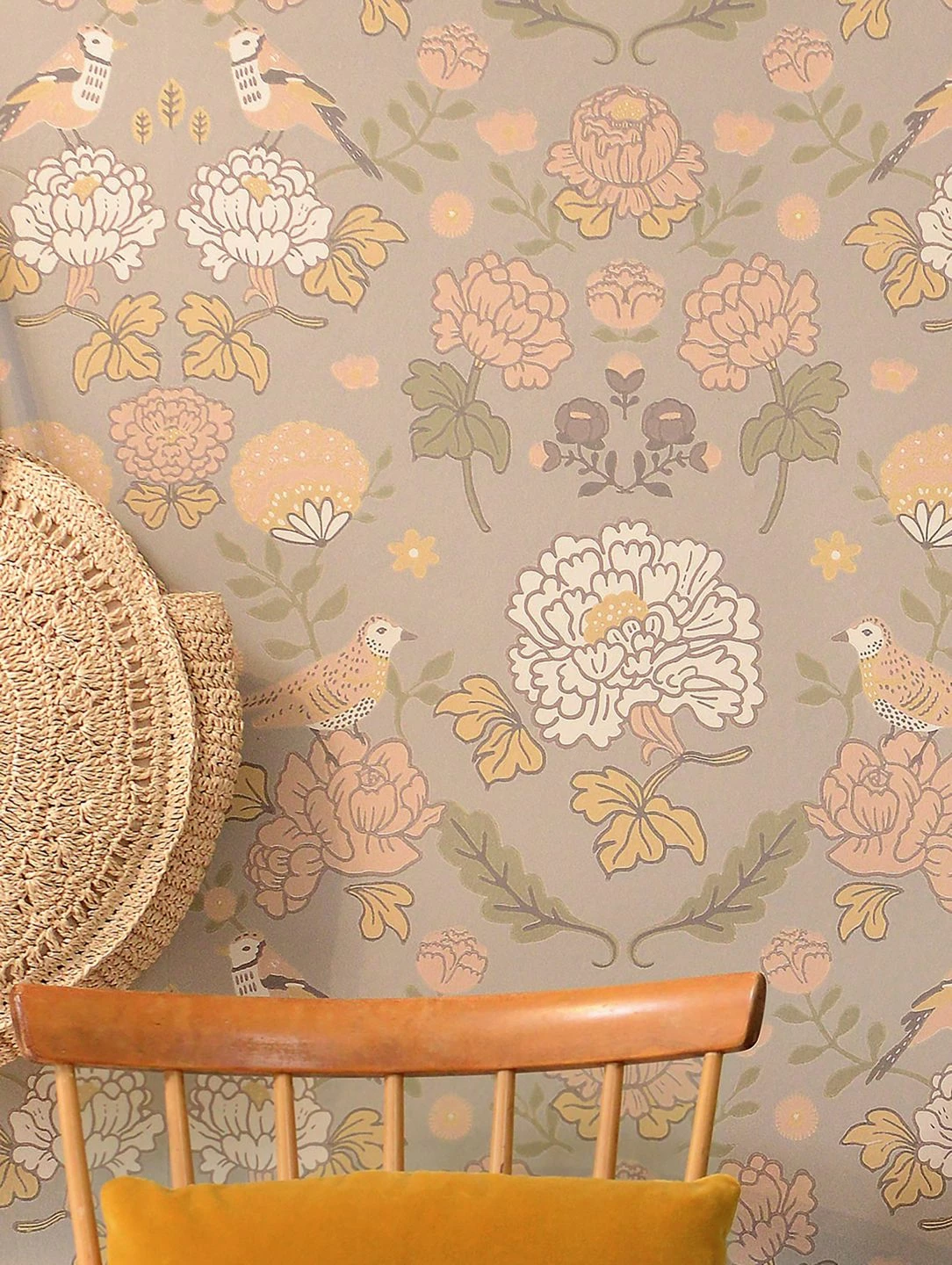 Tapete June Hellgrau 3 Tapete June Hellgrau