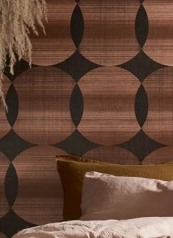 Tapete Kasavu Kupfer Schimmer