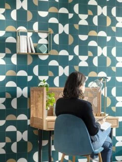 Tapete Kirana Ozeanblau -Geschaft Tapeten Kirana B 864641 2880x1440