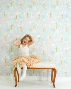 Tapete Körsbärsdalen Hellbraunbeige