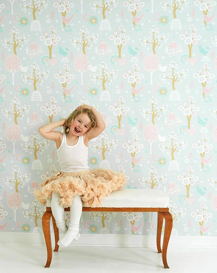 Tapete Körsbärsdalen Hellbraunbeige 3 Tapete Körsbärsdalen Hellbraunbeige