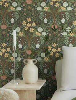 Tapete Kristina Olivgrün -Geschaft Tapeten Kristina B 485233 2880x1440