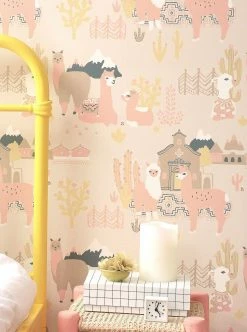 Tapete Lama Village Hellelfenbein -Geschaft Tapeten Lama Village A 389362 2880x1440