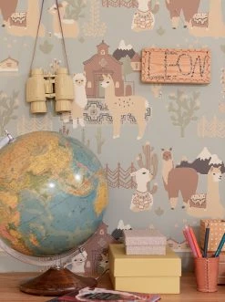 Tapete Lama Village Pastellgraublau 9 Tapete Lama Village Pastellgraublau -Geschaft Tapeten Lama Village A 389363 2880x1440