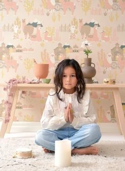 Tapete Lama Village Hellelfenbein -Geschaft Tapeten Lama Village D 389362 2880x1440