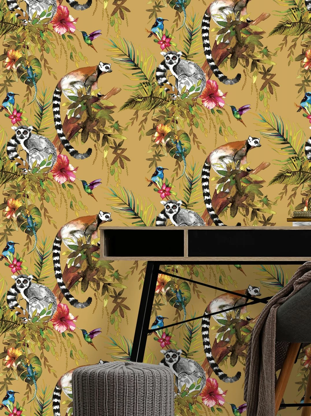 Tapete Madagascar Sandgelb 5 Tapete Madagascar Sandgelb – Bild 3