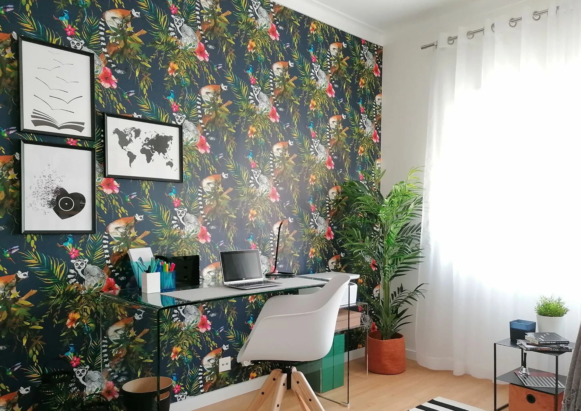 Tapete Madagascar Stahlblau 4 Tapete Madagascar Stahlblau – Bild 2