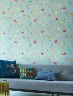 Tapete Mallorie Pastelltürkis -Geschaft Tapeten Mallorie A 821401 2880x1440