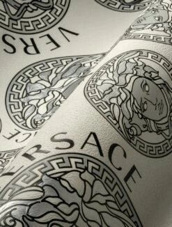 Versace Tapete Medusa Silber -Geschaft Tapeten Medusa 410971 2880x1440