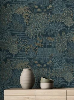 Tapete Mirto Türkisblaugrau -Geschaft Tapeten Mirto A 104752 2880x1440