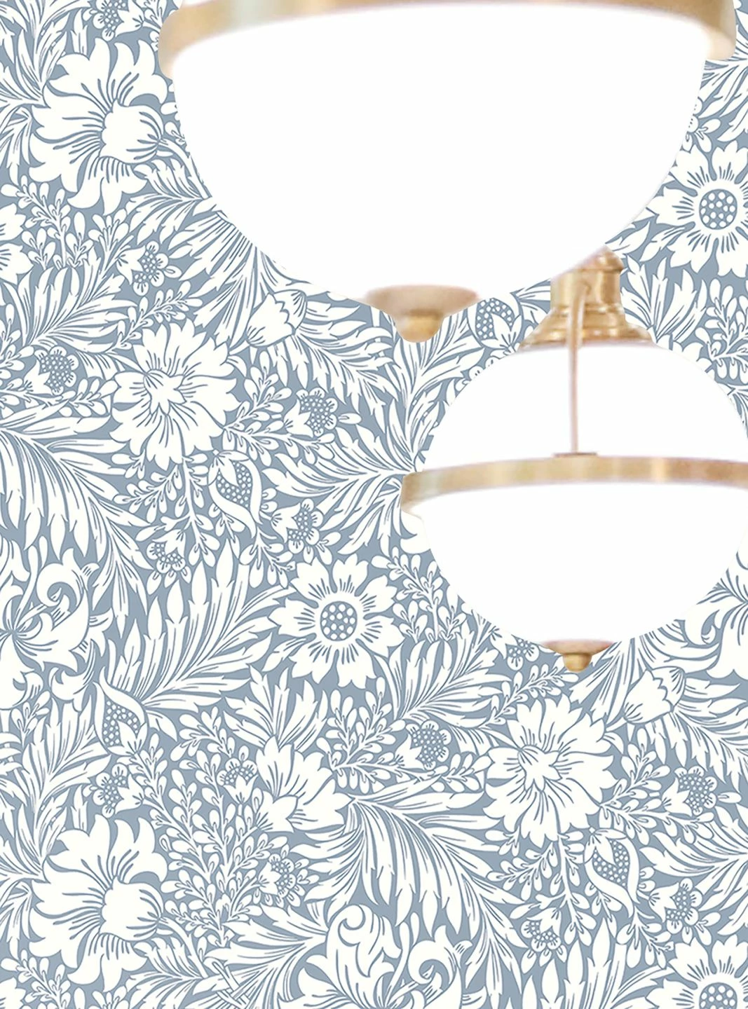 Selbstklebende Tapete Modern Acanthus Hellblaugrau 3 Selbstklebende Tapete Modern Acanthus Hellblaugrau