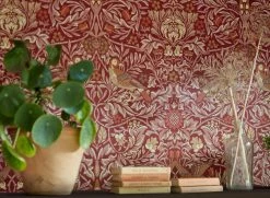 Tapete Morris Birds Rubinrot -Geschaft Tapeten Morris Birds C 463274 2880x1440