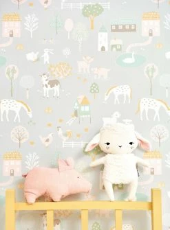 Tapete My Farm Weissgrau -Geschaft Tapeten My Farm B 389322 2880x1440