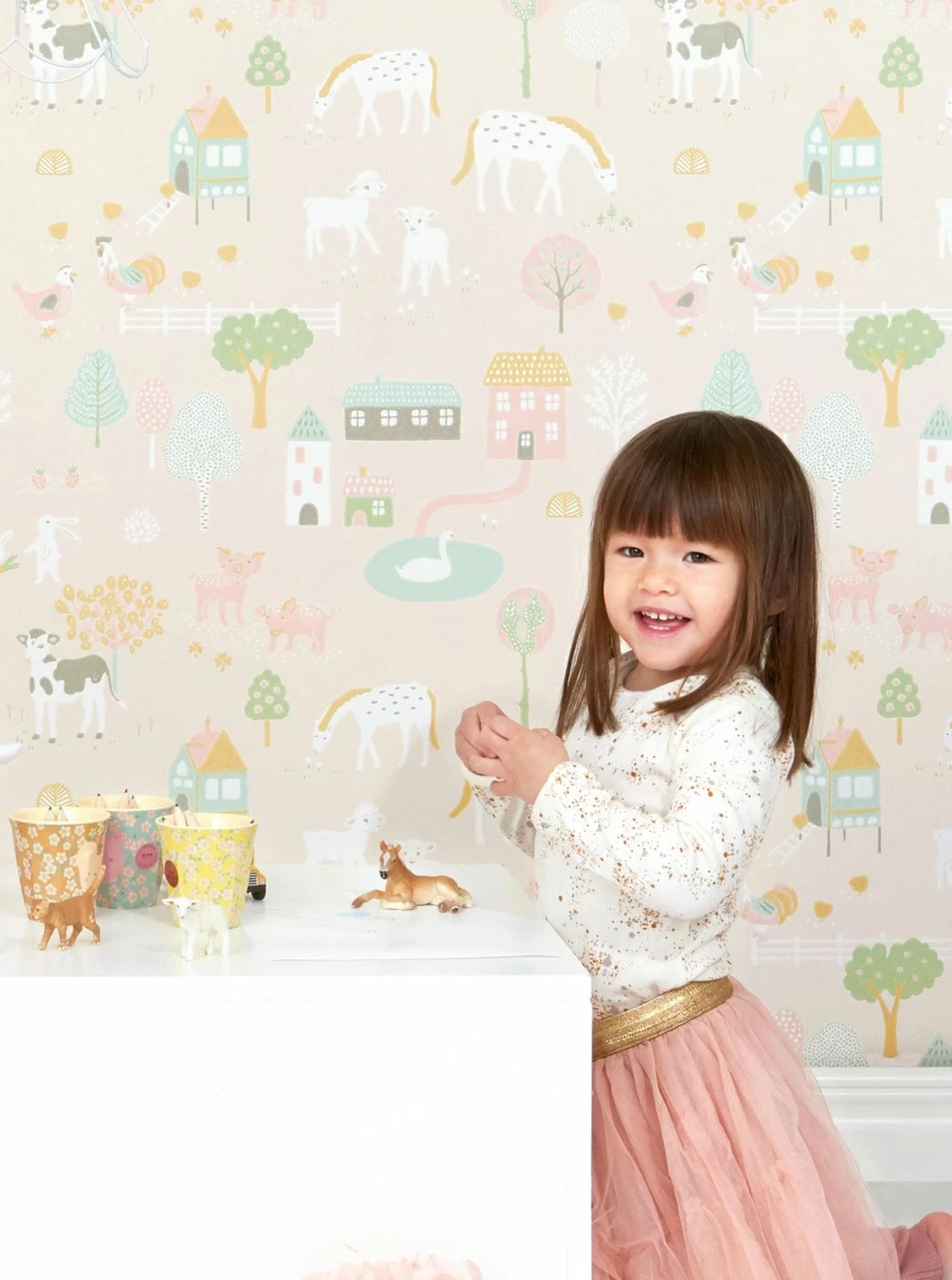 Tapete My Farm Zartrosa 5 Tapete My Farm Zartrosa – Bild 3