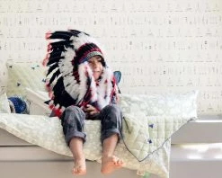 Ferm LIVING Tapete Native Cremeweiss