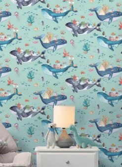 Tapete Nautilus Hellpastelltürkis -Geschaft Tapeten Nautilus A 104631 2880x1440