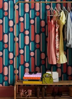 Tapete Neon Neons Türkisblau