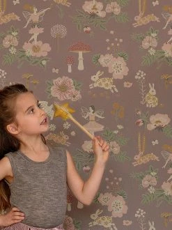 Tapete Old Garden Grauviolett