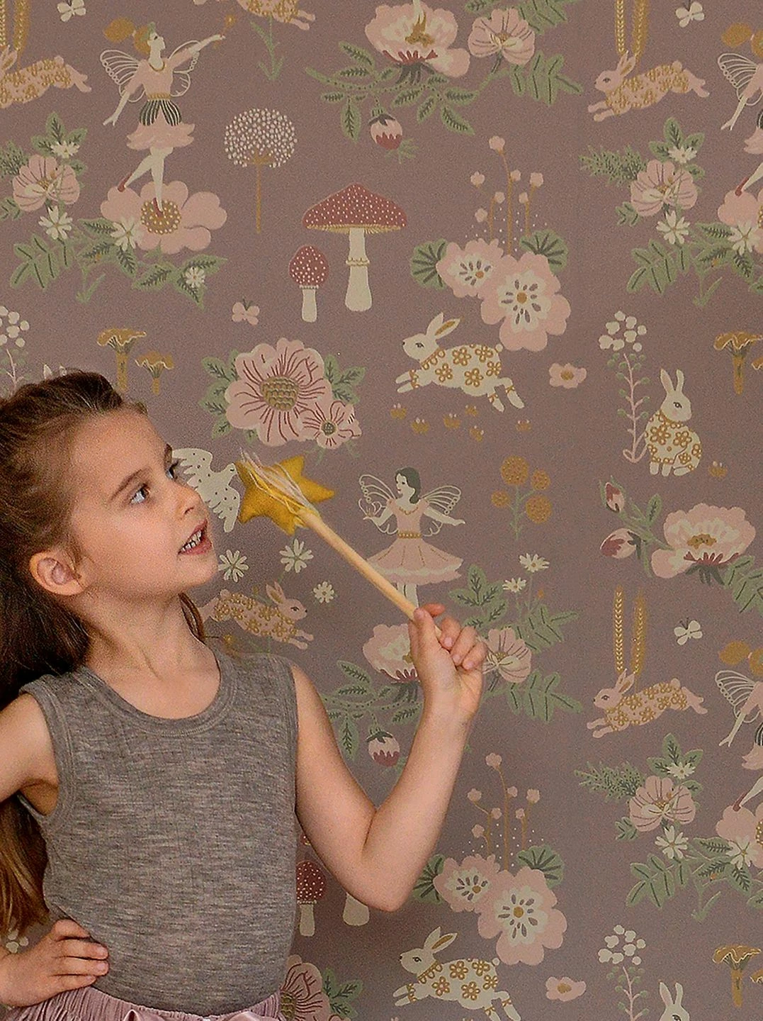 Tapete Old Garden Grauviolett 3 Tapete Old Garden Grauviolett