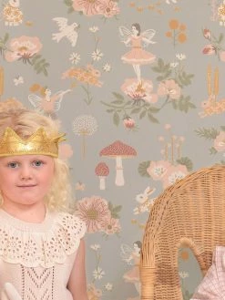 Tapete Old Garden Hellblaugrau