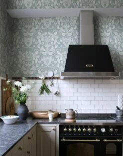 Tapete Oskari Hellblaugrau -Geschaft Tapeten Oskari B 485482 2880x1440