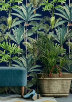 Wandbild Palmeras Grüntöne