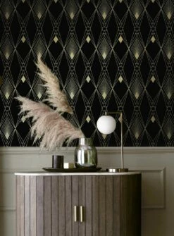 Tapete Paona Schwarzgrau -Geschaft Tapeten Paona B 432093 2880x1440