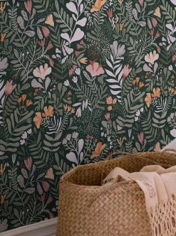 Tapete Pavonia Blaugrün