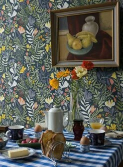 Tapete Pavonia Graublau -Geschaft Tapeten Pavonia B 485152 2880x1440