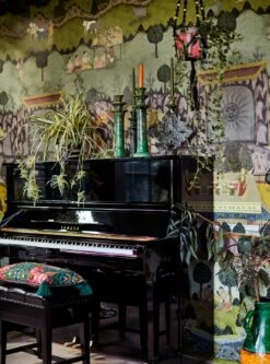 Wandbild Peace And Music Grüntöne 13 Wandbild Peace And Music Grüntöne -Geschaft Tapeten Peace and Music E 725281 2880x1440