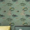 Wandbild Poissons Schilfgrün 1 Wandbild Poissons Schilfgrün -Geschaft Tapeten Poissons A 725071 2880x1440