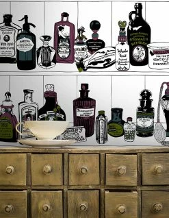 Tapete Potions Farngrün