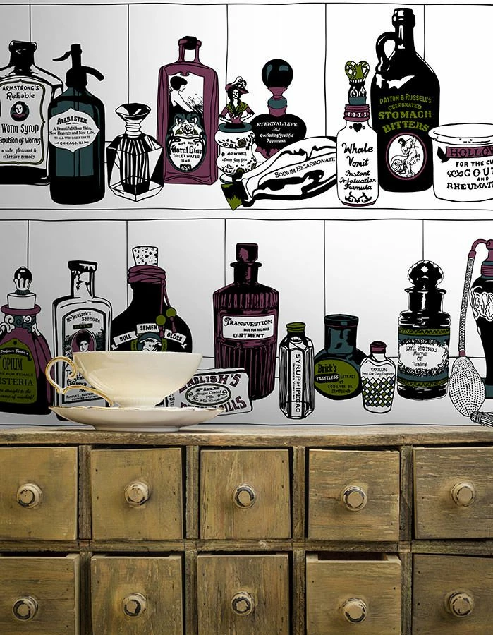 Tapete Potions Farngrün 3 Tapete Potions Farngrün