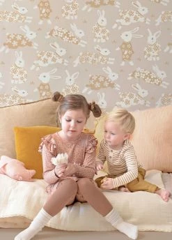 Tapete Rabbit Party Hellgraubeige -Geschaft Tapeten Rabbit Party B 389391 2880x1440