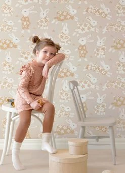 Tapete Rabbit Party Hellgraubeige -Geschaft Tapeten Rabbit Party D 389391 2880x1440