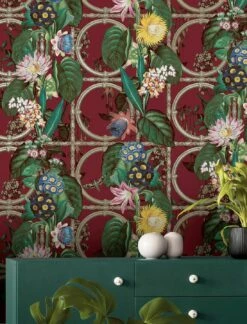 Tapete Rajola Weinrot