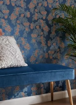 Tapete Sahira Blau Schimmer -Geschaft Tapeten Sahira B 158021 2880x1440