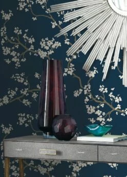 Tapete Sakura Grünblau -Geschaft Tapeten Sakura C 790233 2880x1440